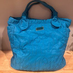 MARC JACOBS Workwear Dark  Embroidered Logo Quilted Tote Bag